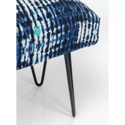 KARE Design Bank Desna Patchwork Blau 80Cm- Sitzbänke