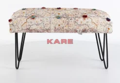 KARE Design Bank Desna Patchwork Creme Multi 80Cm- Sitzbänke