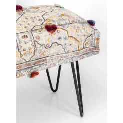 KARE Design Bank Desna Patchwork Creme Multi 80Cm- Sitzbänke