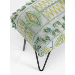KARE Design Bank Desna Patchwork Grun 80Cm- Sitzbänke