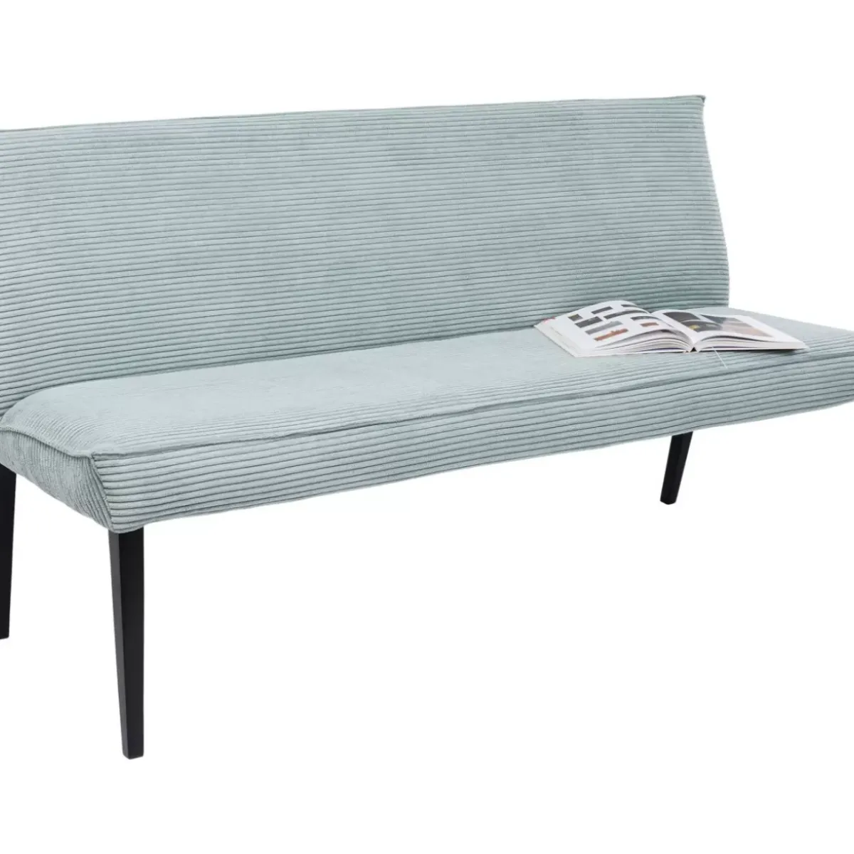 KARE Design Bank Ledro Cord Blau 165Cm- Sitzbänke