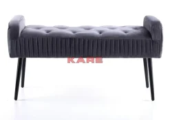 KARE Design Bank Lofty Grau Schwarz- Sitzbänke