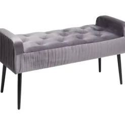 KARE Design Bank Lofty Grau Schwarz- Sitzbänke