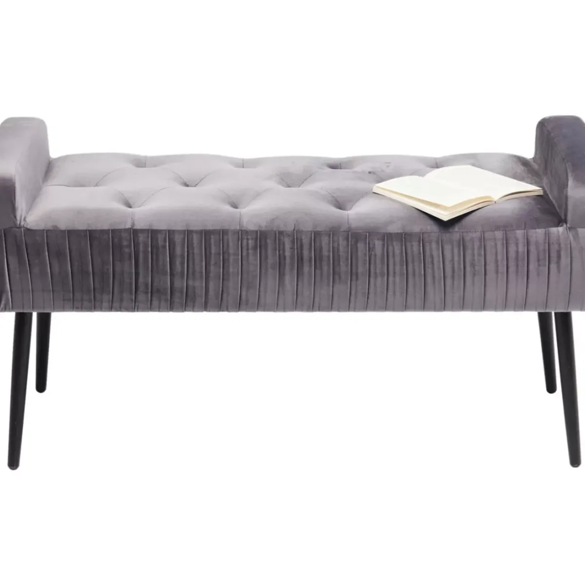 KARE Design Bank Lofty Grau Schwarz- Sitzbänke