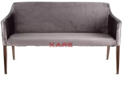 KARE Design Bank Mode Velvet Grau- Sitzbänke
