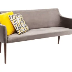 KARE Design Bank Mode Velvet Grau- Sitzbänke