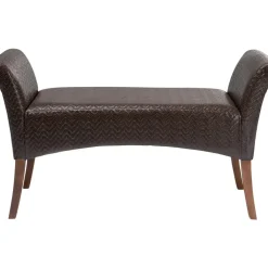 KARE Design Bank Motley Textum Braun- Sitzbänke