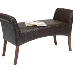 KARE Design Bank Motley Textum Braun- Sitzbänke