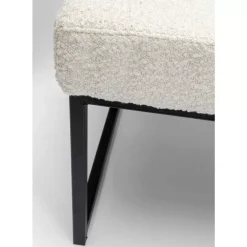 KARE Design Bank Smart Boucle Creme Schwarz 150Cm- Sitzbänke