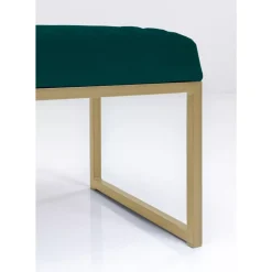 KARE Design Bank Smart Dunkelgrun Messing 90Cm- Sitzbänke