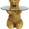 KARE Design Beistelltisch Animal Bear Gold O40Cm- Tische