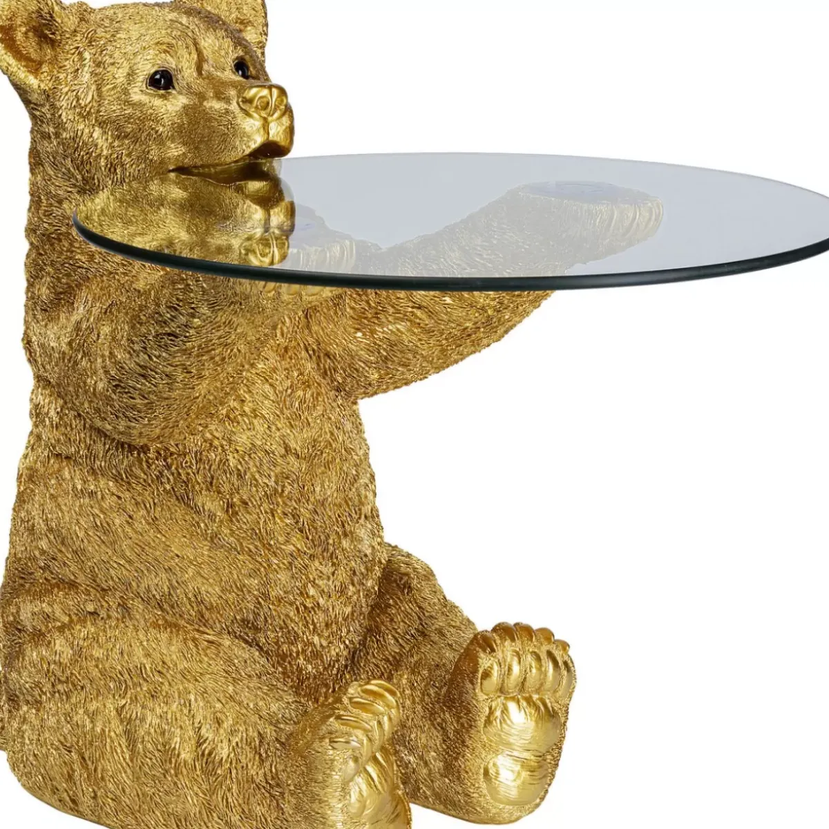 KARE Design Beistelltisch Animal Bear Gold O40Cm- Tische