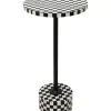 KARE Design Beistelltisch Domero Chess Schwarz Weis O25Cm- Tische