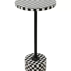 KARE Design Beistelltisch Domero Chess Schwarz Weis O25Cm- Tische