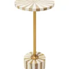 KARE Design Beistelltisch Domero Cirque Gold Weis O25Cm- Tische