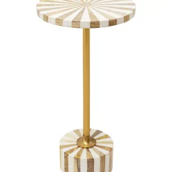 KARE Design Beistelltisch Domero Cirque Gold Weis O25Cm- Tische