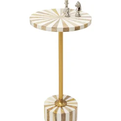 KARE Design Beistelltisch Domero Cirque Gold Weis O25Cm- Tische
