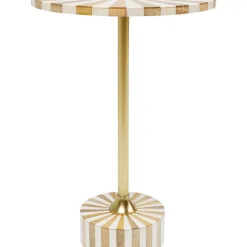 KARE Design Beistelltisch Domero Cirque Gold Weis O40Cm- Tische