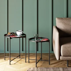 KARE Design Beistelltisch Flowers Garden Round (2/Set)- Tische