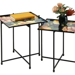 KARE Design Beistelltisch Flowers Garden Square (2/Set)- Tische