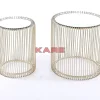 KARE Design Beistelltisch Wire Messing (2/Set) O44Cm- Tische