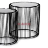 KARE Design Beistelltisch Wire Schwarz (2/Set) O44Cm- Tische