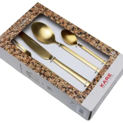 KARE Design Besteck Gloria Matt Gold (16-Tlg.)- Geschirr & Tischaccessoires