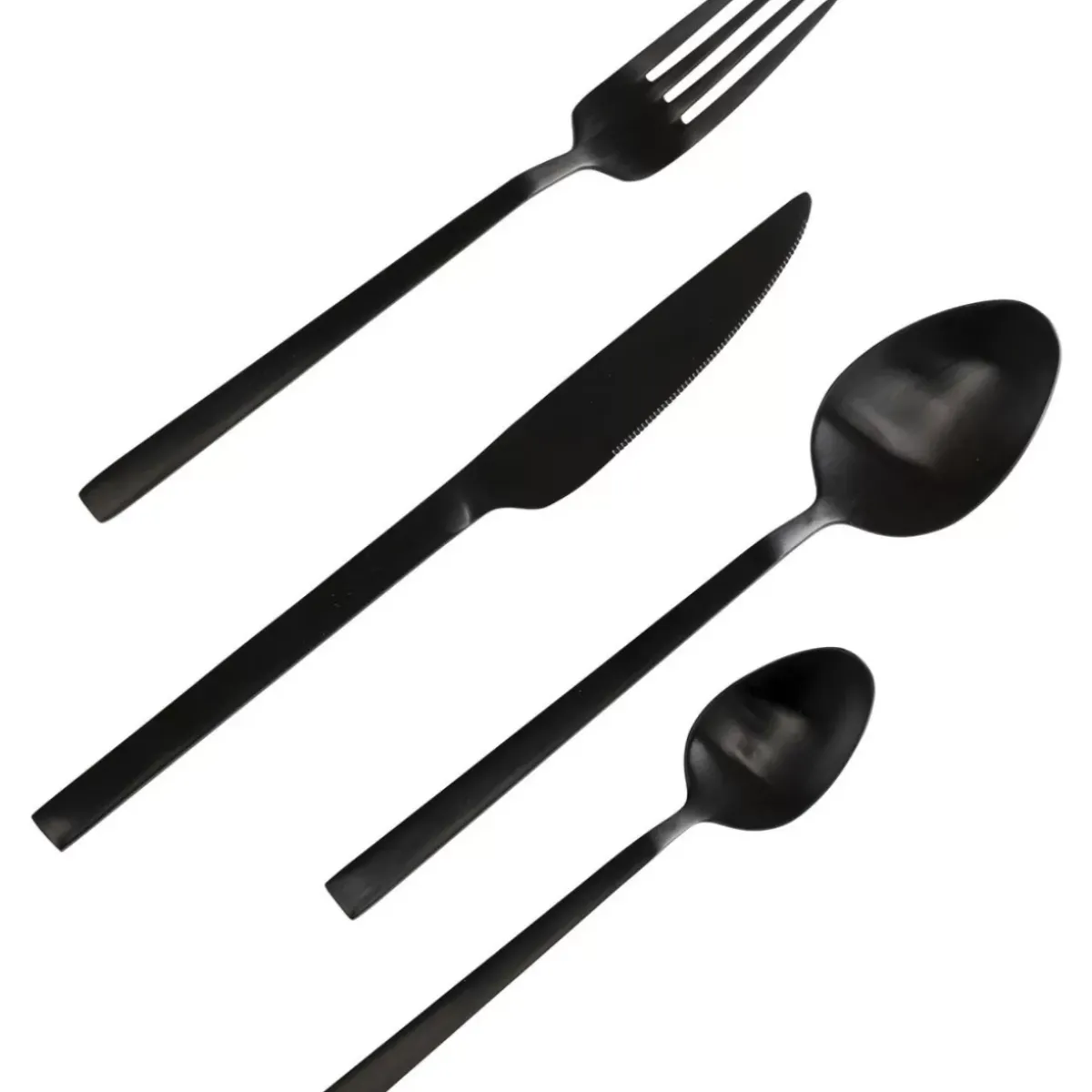 KARE Design Besteck Gloria Matt Schwarz (16-Tlg.)- Geschirr & Tischaccessoires
