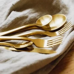 KARE Design Besteck Lery Gold 4.Tlg- Geschirr & Tischaccessoires