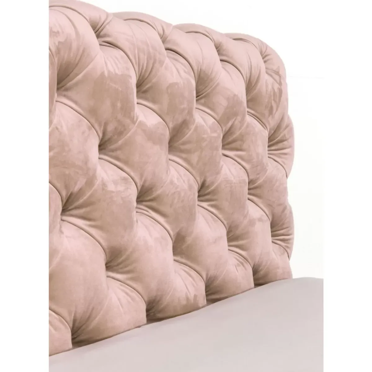 KARE Design Bett Desire Velvet Ecru 160X200Cm- Betten