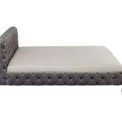KARE Design Bett Desire Velvet Silbergrau 160X200 Cm- Betten