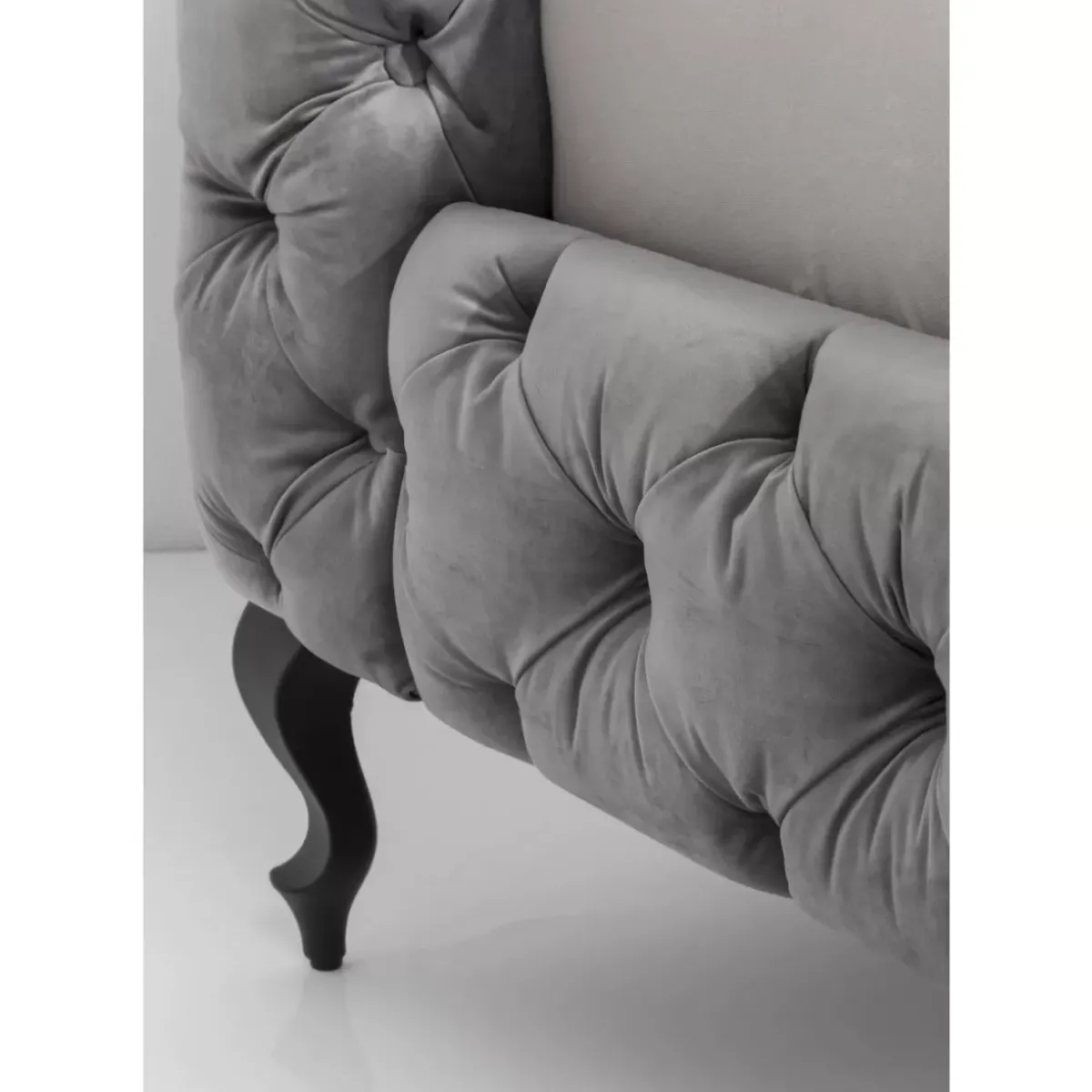 KARE Design Bett Desire Velvet Silbergrau 160X200 Cm- Betten