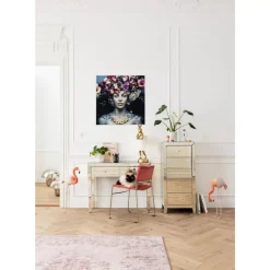 KARE Design Bild Glas Flower Art Lady 80X80Cm- Bilder