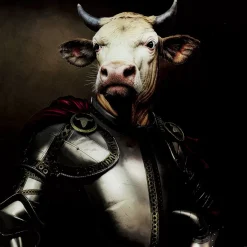 KARE Design Bild Glas Knight Cow 120X120- Bilder