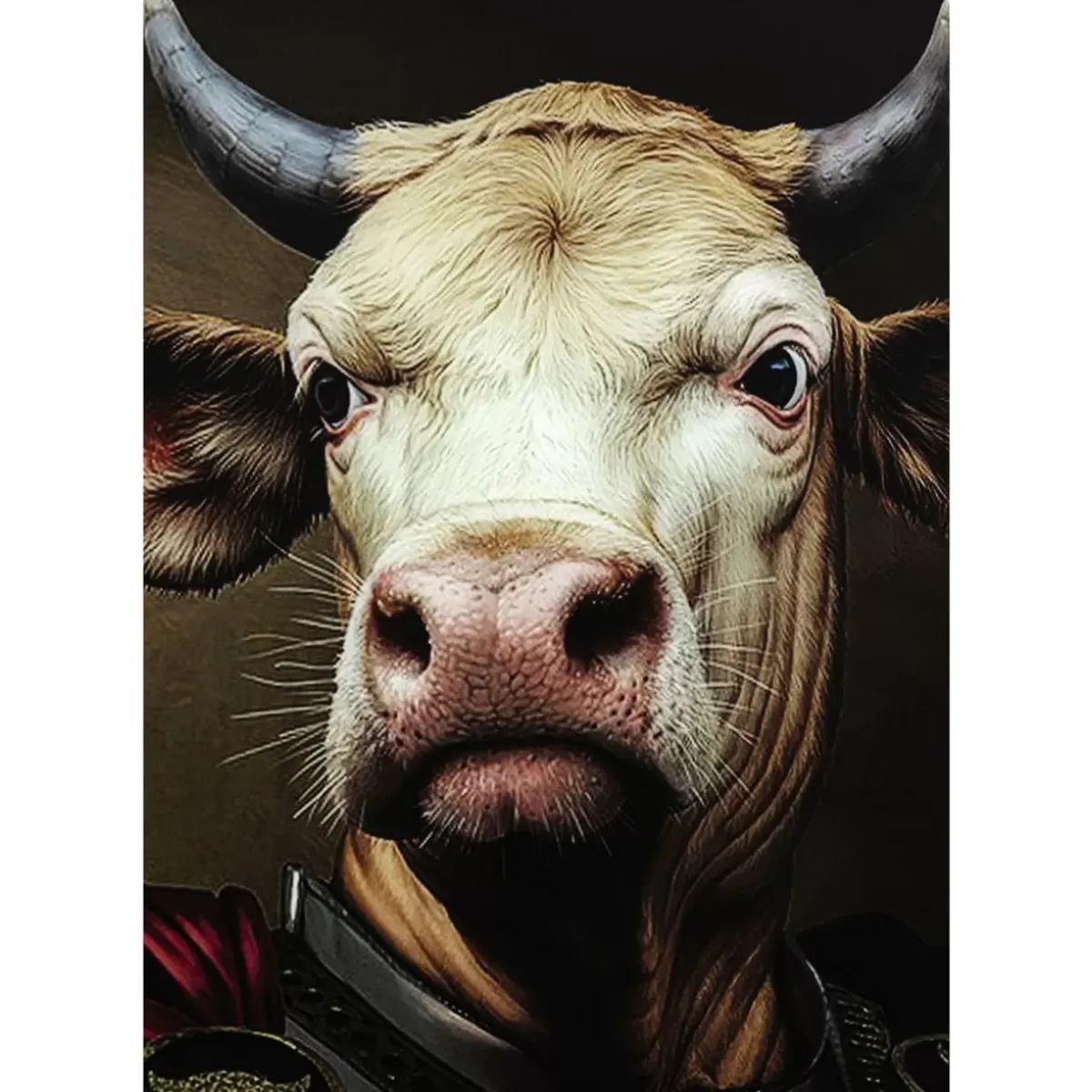 KARE Design Bild Glas Knight Cow 120X120- Bilder