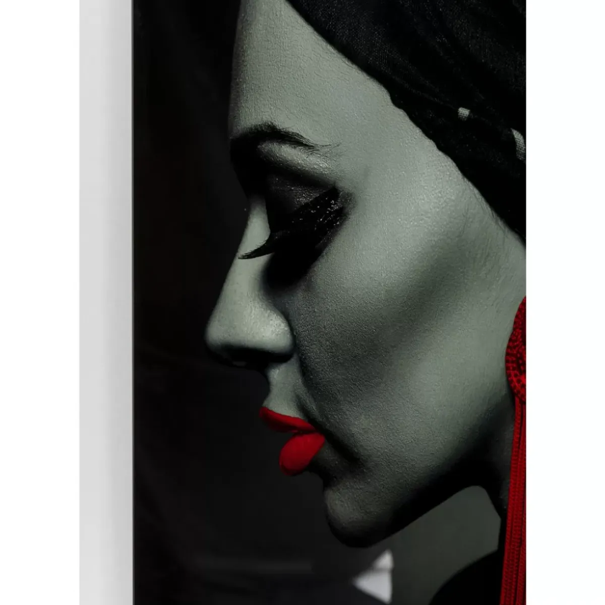 KARE Design Bild Glas Lady Red Earring 80X120- Bilder