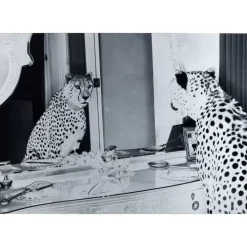 KARE Design Bild Glas Metallic Gepard 100X150- Bilder