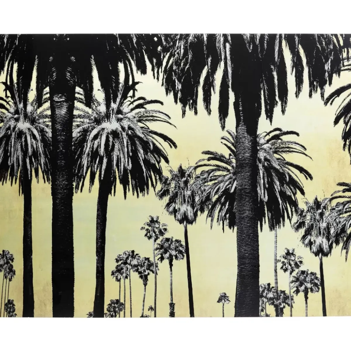 KARE Design Bild Glas Metallic Palms 180X120Cm- Bilder