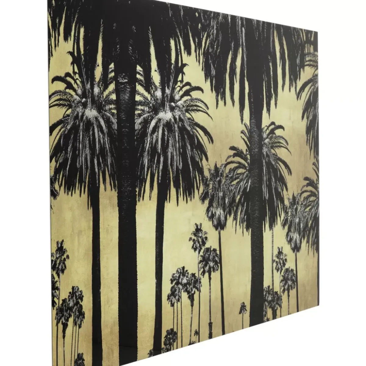 KARE Design Bild Glas Metallic Palms 180X120Cm- Bilder