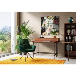 KARE Design Bild Glas Pretty Flower Woman 100X100- Bilder