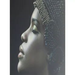 KARE Design Bild Glas Royal Headdress Profile 100X150Cm- Bilder