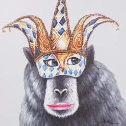 KARE Design Bild Touched Carnival Monkey 70X70Cm- Bilder