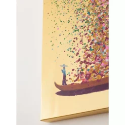 KARE Design Bild Touched Flower Boat Gold Pink 100X80Cm- Bilder