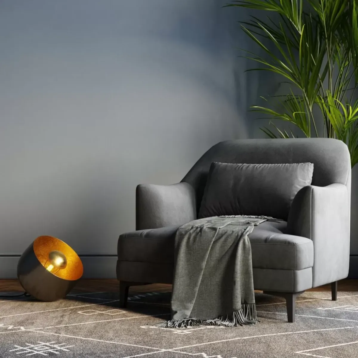 KARE Design Bodenleuchte Apollon Smooth Schwarz O28Cm- Steh & Bodenleuchten