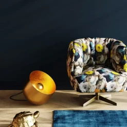 KARE Design Bodenleuchte Apollon Smooth Gold O35Cm- Steh & Bodenleuchten