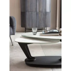 KARE Design Couchtisch Franklin Weis 150X58Cm- Tische