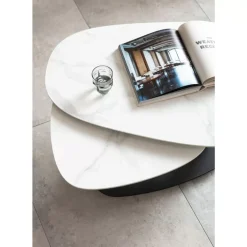 KARE Design Couchtisch Franklin Weis 150X58Cm- Tische