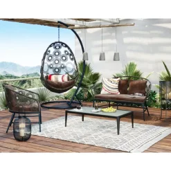 KARE Design Couchtisch Tiki Schwarz- Outdoormöbel