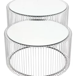 KARE Design Couchtisch Wire Silber (2/Set)- Tische