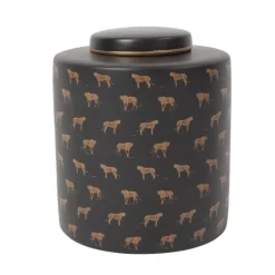 KARE Design Deckelvase Leoparden- Vasen